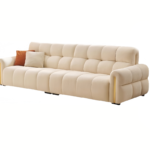 Luxury Modern High Quality Cream Sectional Sofa Set Cloud Living Room Furniture Soft Velvet Fabric Couches Home or Apartment Use - Image 3