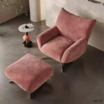 Hot Sale Designer Swivel Chair Modern Fabric Soft Living Room Chair High Quality Adjustable Leisure Rotatable Chair for Home - Image 4