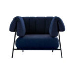 Modern Hotel Living Room Lounge Chair Metal Frame Fabric Double Color Matching Leisure Single Sofa Chair Furniture