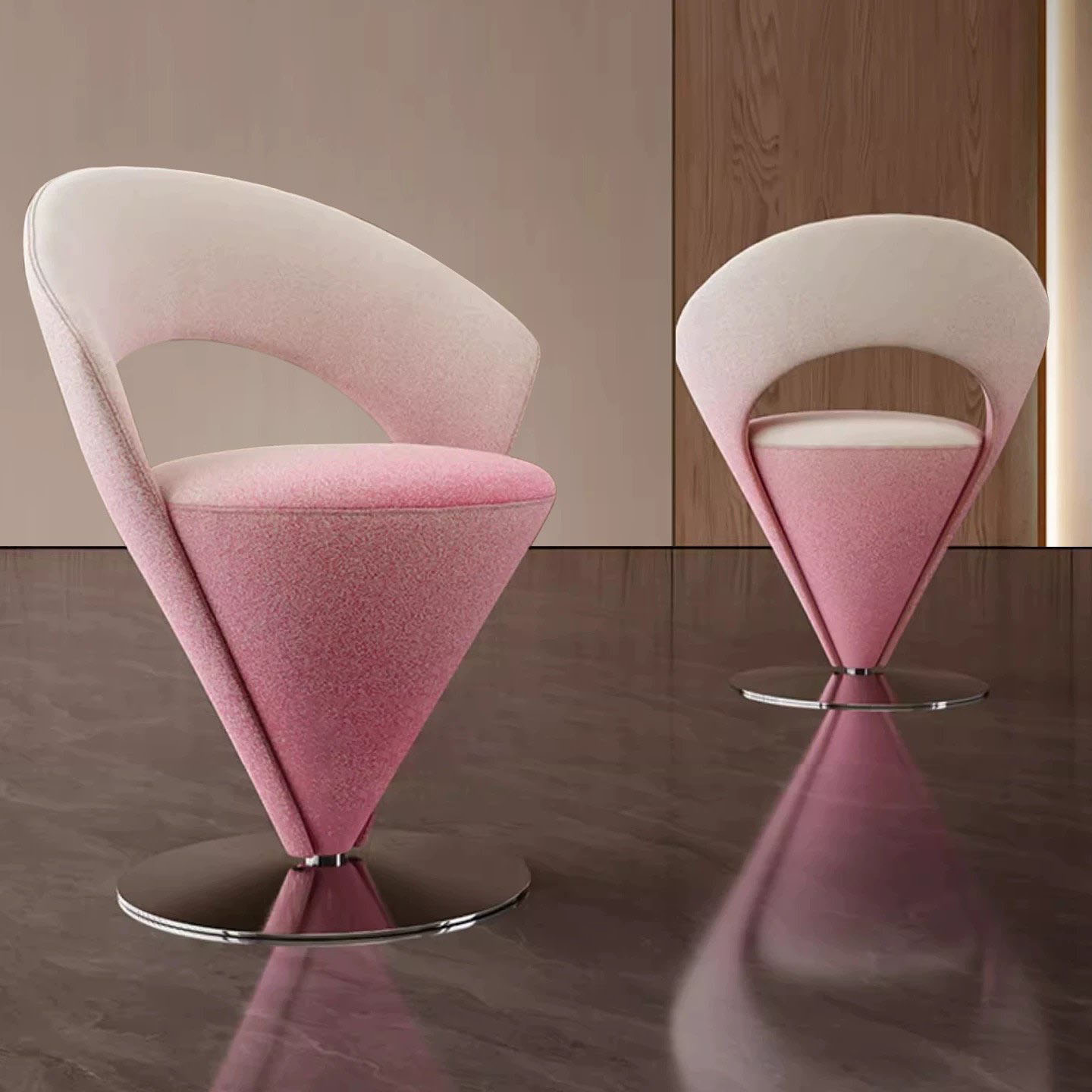 微信图片_2026-03-13_104519_161 Italian Light Luxury Balcony Leisure Chair High End Dressing Table Rotatable Stainless Steel Velvet Makeup Stool - Image 1