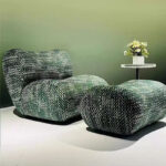 Living Room Chair Modern Leisure Chair Set Soft Fabric Modern Luxury Creative Designer with Ottoman Home Furniture