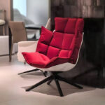Modern Electric Swivel Tufted Fabric Leisure Chair with Metal Legs Manual Recliner for Living Room Hotel Home Office Use