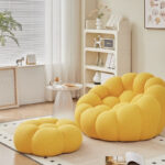 Modern Single Seat Cotton Sofa for Living Room Bubble Soccer Roch Castle Design Foldable Adjustable Storage Features for Hotels - Image 3