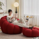 Modern Single Seat Cotton Sofa for Living Room Bubble Soccer Roch Castle Design Foldable Adjustable Storage Features for Hotels - Image 2