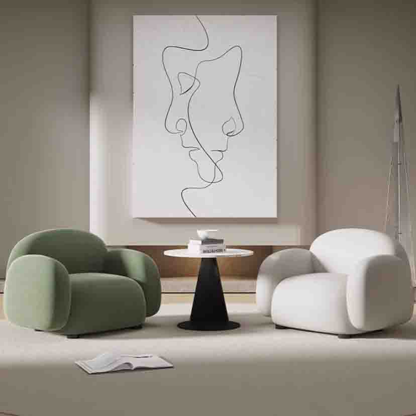 Screenshot Modern Leisure Velvet Fabric Upholstery Sofa Chair-Ergonomic Multi-Function Design for Hotel Lobby Bedroom & Living Room Use - Image 1