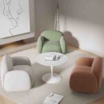 Modern Leisure Velvet Fabric Upholstery Sofa Chair-Ergonomic Multi-Function Design for Hotel Lobby Bedroom & Living Room Use - Image 2