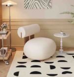 Modern Nordic Solid Wood Home Cream Style Leisure Villa Furniture Leisure Single Sofa Living Room Chair - Image 2