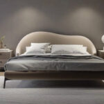 Italian Light Luxury Hotel Home Simple Soft Bed Sets King Queen Size Fabric Upholstered Bed for Bedroom