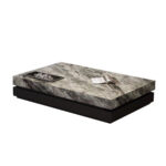 Modern Design Living Room Black Slate Top Coffee Table Luxury Rectangle Low Plinth Marble Coffee Side Table - Image 4