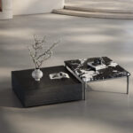 Modern Control Console Table, Durable Living Room Space Furniture, Flat Side Table, Corner Marble Coffee Table