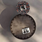 Luxury Wooden Living Room Furniture Black Oak Round Stone Top Nesting Coffee Table - Image 3