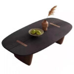 Modern Minimalist Solid Wood Rectangular Coffee Table Italy High-End Style for Small Apartments and Living Rooms