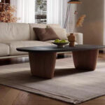 Modern Minimalist Solid Wood Rectangular Coffee Table Italy High-End Style for Small Apartments and Living Rooms - Image 3