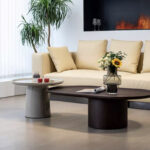 Custom Solid Wooden Coffee Table Set for 2 Round Shape Living Room Home-stay for Home Decoration Wholesale - Image 2