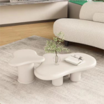 Furniture Cream Medieval Style FPR Coffee Table Popular B&B Wabi-Sabi Style - Image 3