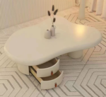 Furniture Cream Medieval Style FPR Coffee Table Popular B&B Wabi-Sabi Style - Image 2