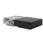 Living Room Home High-End Smoked Wooden Storage Coffee Table