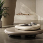 Modern Designer Rotatable Durable Coffee Table Retro Luxurious Living Room Popular Creative Irregular Wooden Center Table - Image 3