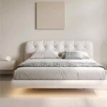 Luxury Cream Style Bubble Bed Modern Minimalist Master Bedroom Sherpa Bed Italian Minimalist Designer
