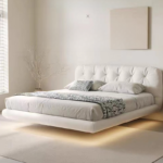 Luxury Cream Style Bubble Bed Modern Minimalist Master Bedroom Sherpa Bed Italian Minimalist Designer - Image 2