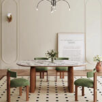 French-style Design Fantasy Brown Marble Topcloud-shaped Coffee Table - Image 2