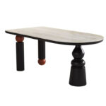Round Rock Plate Dining Table Retro Small Apartment Restaurant Cave Stone Long Dining Table - Image 4