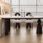 Round Rock Plate Dining Table Retro Small Apartment Restaurant Cave Stone Long Dining Table - Image 2