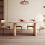 Solid Wood Coffee Table Modern Japanese Minimalist Design Low Living Room Furniture Natural Finish Durable