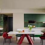 Italian Minimalist Style Internet Celebrity Alpha Villa Large Flat Floor Large Apartment Dining Table