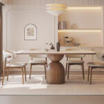 High Quality Rectangle Marble Top Dining Table with Solid Wood Eco-Friendly & Durable Home Furniture for Home Hotel Villa Use - Image 3