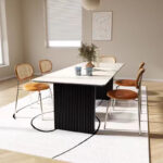 Dining Table and Chair Combination Solid Wood Dining Table and Chair Modern Rectangular Dining Table - Image 2