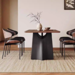 Italian Light Luxury Sintered Stone Dining Table Rectangular Modern Minimalist Home Small Apartment Restaurant Solid Wood Table - Image 2