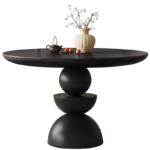 Vintage White Solid Wood Dining Table American Oak Carved Round Dining Table for Six People Custom Dining Table - Image 4