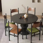 Vintage White Solid Wood Dining Table American Oak Carved Round Dining Table for Six People Custom Dining Table - Image 2