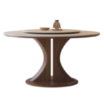 French Retro Italian Luxury Dining Table with Retractable Top White Solid Wood Chairs for Small Home or Apartment - Image 4