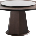 Nordic Simple Modern Large Dining Table Solid Wood Round with Turntable for Home Use Reception Meetings and Negotiations - Image 3