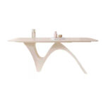 Italian Style High Quality White Stainless Steel Dining Room Dining Tables Marble Sintered Stone Top Table - Image 4