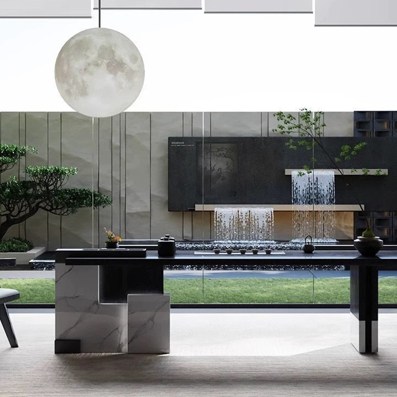 微信图片_2026-03-21_155326_372 Modern Chinese Minimalist High-End Solid Wood Dining Table Chair Combination New Luxury Light Home Furniture Hotels Villas - Image 1