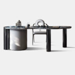 Modern Home Furniture Solid Wood Dining Table 8seater Luxury Marble Tea Dining Table for Home Hotel Kitchen