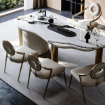 Modern Home Furniture Solid Wood Dining Table 8seater Luxury Marble Tea Dining Table for Home Hotel Kitchen - Image 3