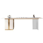 Inlaid with Tea Tray Rock Panel Piano Paint MDF Tripod Coffee Table Tea Table - Image 4