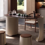 Solid Wood High-end Minimalist Light Luxury Coffee Table for Living Room Integrated Walnut Wood Design Tomson