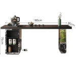 Balcony Tea Set Solid Wood Sintered Stone Table with Chairs Compact Luxury Small Apartment - Image 4