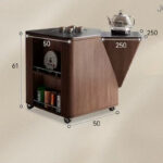 Modern Light Luxury Durable Mobile Sofa Side & Bedside Table for Living/Dining Room Coffee Table - Image 4