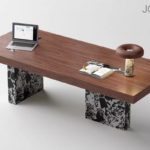 Modern Simple Style Service Desk Reception Office Computer Desk Marble Top With Drawers - Image 4