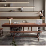 Modern Simple Style Service Desk Reception Office Computer Desk Marble Top With Drawers