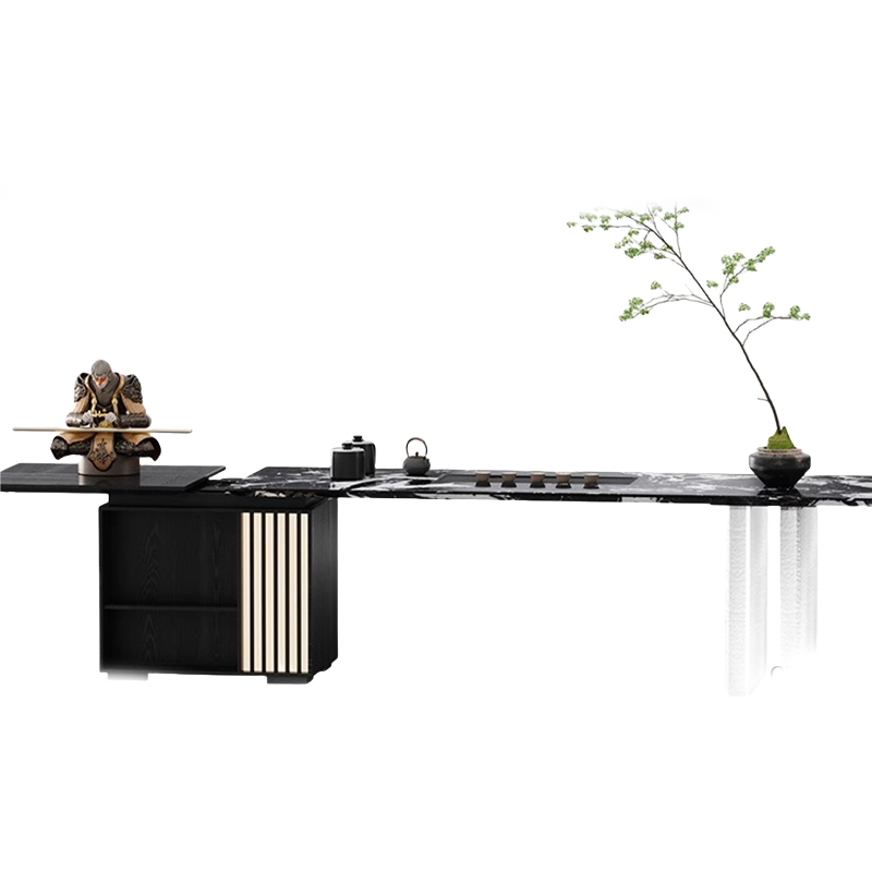 微信图片_2026-03-21_155607_579 Natural Marble & Wood Dining Table Modern Tea Table Luxury Dining Room Furniture for Villa Apartment - Image 1