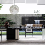 Natural Marble & Wood Dining Table Modern Tea Table Luxury Dining Room Furniture for Villa Apartment - Image 3