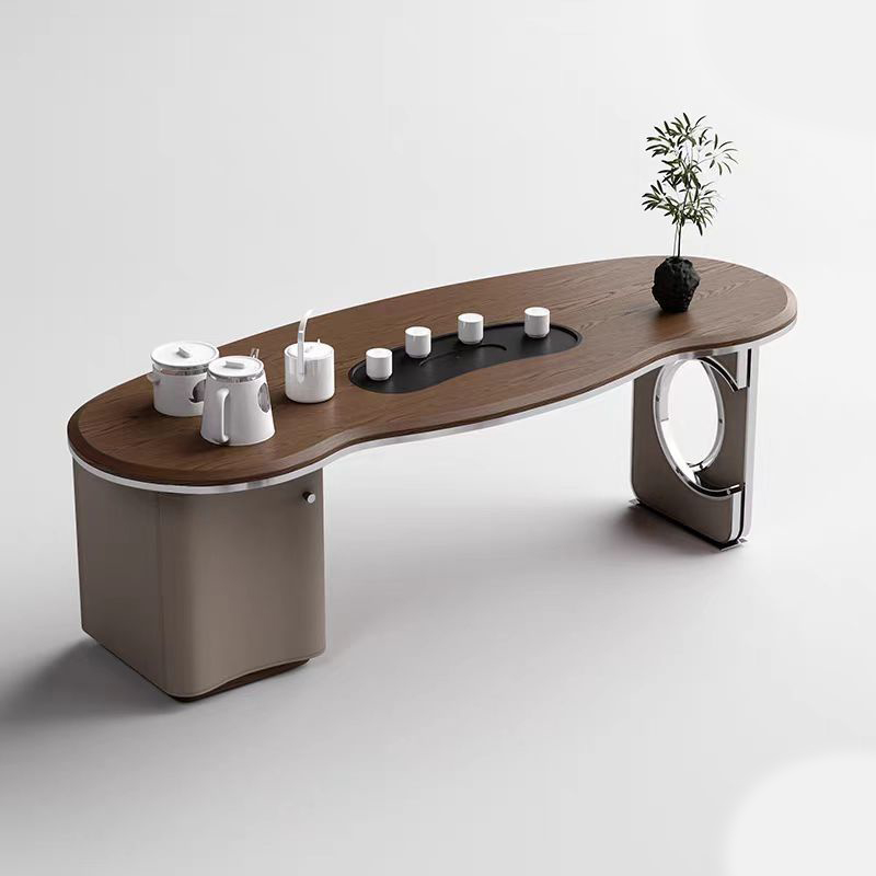 微信图片_2026-03-21_155623_691 Solid North American Walnut Tea Table Office CEO Table New Chinese Style High-End Brewing Station for Luxury Villa - Image 1