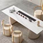 Customized square Stool Leather Upholstered Wood Base Footstool Ottoman Modern Luxury Design Dressing Room Stool - Image 3